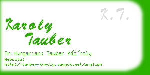 karoly tauber business card